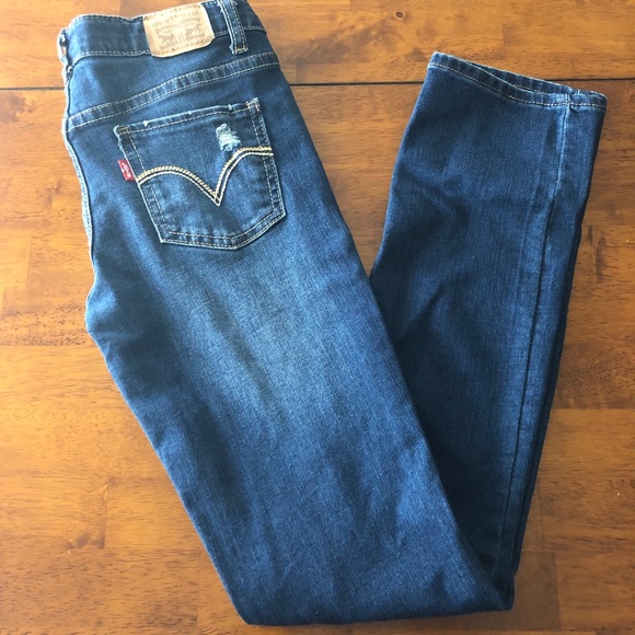 Levi’s 711 Skinny Embroidered Floral Distressed - Picture 5 of 7